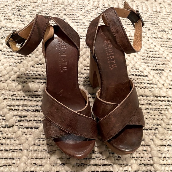 Bed Stu Shoes - Bedstu Kalah Wooden Platform Sandal